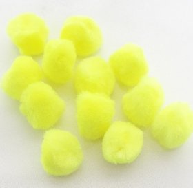 Pom Poms / Chenille Poms/ 25mm Neon Yellow Pom Poms / Chenille Poms/ 25mm Neon Yellow