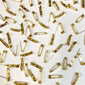 25mm Brooch Back Gold .08 each 25mm Brooch Back Gold .08 each
