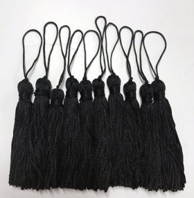 Tassels 6-7cms x 1cm, Black 100p Tassels 6-7cms x 1cm, Black 100p