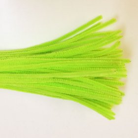 Chenille Sticks 6mm; Neon Green Chenille Sticks 6mm; Neon Green