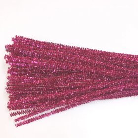 Glitter/Chenille Stem/Pipe Cleaner/6mm Fuschia Glitter/Chenille Stem/Pipe Cleaner/6mm Fuschia