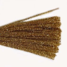 Glitter/Chenille Stem/Pipe Cleaner/6mm Gold Glitter/Chenille Stem/Pipe Cleaner/6mm Gold