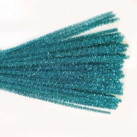 Glitter/Chenille Stem/Pipe Cleaner/6mm Light Blue Glitter/Chenille Stem/Pipe Cleaner/6mm Light Blue