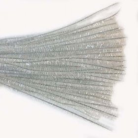 Glitter/Chenille Stem/Pipe Cleaner/6mm White Glitter/Chenille Stem/Pipe Cleaner/6mm White