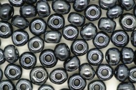 Czech Seed 5/0I R Iris; Gun Metal 25g Czech Seed 5/0I R Iris; Gun Metal 25g
