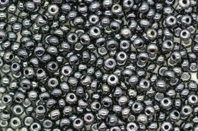 Czech Seed 11/0I R Iris; Gun Metal 25g Czech Seed 11/0I R Iris; Gun Metal 25g