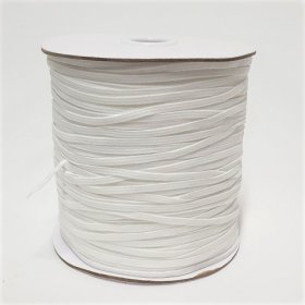 Knitted Elastic 3mm White Full Roll 320m Knitted Elastic 3mm White Full Roll 320m