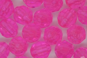 8mm Facet Transparent; Shocking Pink 250g (approx 975p) 8mm Facet Transparent; Shocking Pink 250g (approx 975p)