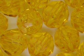 12mm Facet Bead Transparent; Acid Yellow 25g (approximately 33) 12mm Facet Bead Transparent; Acid Yellow 25g (approximately 33)