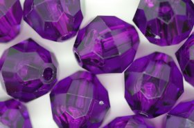 12mm Facet Bead Transparent; Dark Amethyst 25g (approx 33p) 12mm Facet Bead Transparent; Dark Amethyst 25g (approx 33p)