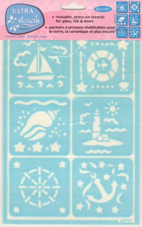 DecoArt Easy Cling Ultra Frost Stencil Nautical DecoArt Easy Cling Ultra Frost Stencil Nautical
