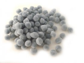 Pom Poms / Chenille Poms/ 10mm Grey Pom Poms / Chenille Poms/ 10mm Grey