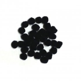 Pom Poms / Chenille Poms/ 13mm Black Pom Poms / Chenille Poms/ 13mm Black