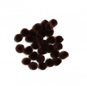 Pom Poms / Chenille Poms/ 13mm Brown Pom Poms / Chenille Poms/ 13mm Brown