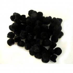 Pom Poms / Chenille Poms/ 25mm Black Pom Poms / Chenille Poms/ 25mm Black