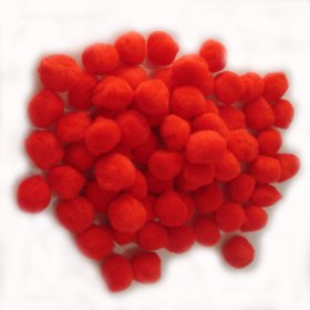 Pom Poms / Chenille Poms/ 25mm Red Pom Poms / Chenille Poms/ 25mm Red