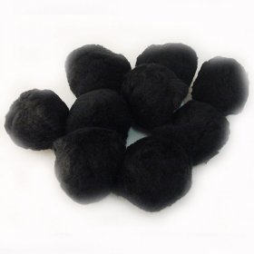 Pom Poms / Chenille Poms/ 50mm Black Pom Poms / Chenille Poms/ 50mm Black