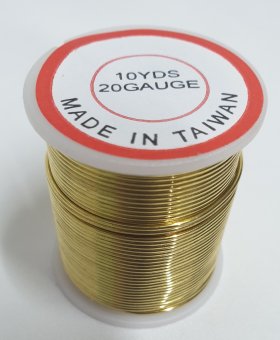 Beading Wire 20 gauge Light Gold 9 metre roll Beading Wire 20 gauge Light Gold 9 metre roll