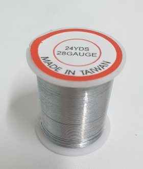 Beading Wire 28 gauge Silver 21 metre roll Beading Wire 28 gauge Silver 21 metre roll