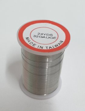 Beading Wire 32 gauge Silver 21 metre roll Beading Wire 32 gauge Silver 21 metre roll