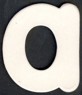 Lower Case Alphabet (a) 1 piece 6.5cm x 7.8cm Lower Case Alphabet (a) 1 piece 6.5cm x 7.8cm