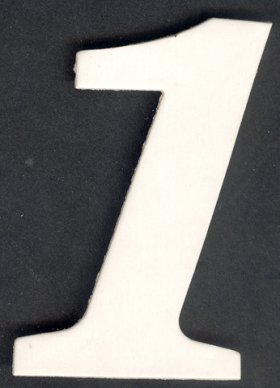 Numeral 1, 1 piece Numeral 1, 1 piece