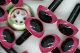 10.5mm Crystal Eye 10 Pack; Pink/Black 10.5mm Crystal Eye 10 Pack; Pink/Black