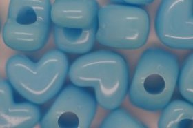 Vertical Heart Opaque; Light Blue 250g (approx 481p) Vertical Heart Opaque; Light Blue 250g (approx 481p)