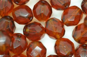 8mm Czech Fire Polished Facet Beads Amber 100g 8mm Czech Fire Polished Facet Beads Amber 100g