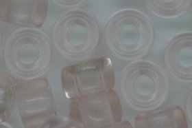Czech Glass Pony Bead Transparent Pink 25 grams Czech Glass Pony Bead Transparent Pink 25 grams
