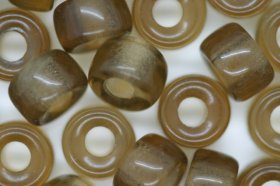 Czech Glass Pony Bead Transparent Brown 25 grams Czech Glass Pony Bead Transparent Brown 25 grams