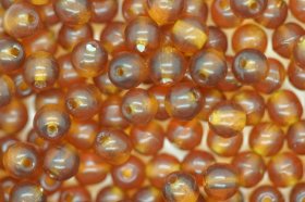 4mm Czech Round Bead; Transparent Brown 25 grams 4mm Czech Round Bead; Transparent Brown 25 grams