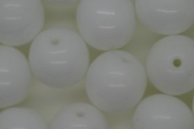 10mm Czech Round Bead; Opaque White 25 grams 10mm Czech Round Bead; Opaque White 25 grams
