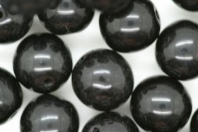 10mm Czech Round Bead; Opaque Black 25 grams 10mm Czech Round Bead; Opaque Black 25 grams