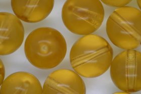10mm Czech Round Bead; Transparent Topaz 25 grams 10mm Czech Round Bead; Transparent Topaz 25 grams