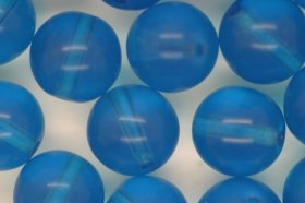 10mm Czech Round Bead; Transparent Blue 25 grams 10mm Czech Round Bead; Transparent Blue 25 grams