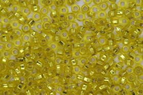 Czech Seed 11/0sls Silver Lined; Yellow 100g Czech Seed 11/0sls Silver Lined; Yellow 100g