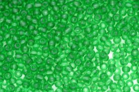 Czech Seed 11/0 R Transparent; Green 100g Czech Seed 11/0 R Transparent; Green 100g