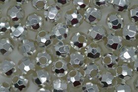 4mm Facet Metallic Silver 10g (approx 278p) 4mm Facet Metallic Silver 10g (approx 278p)