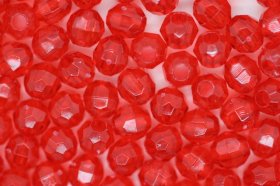 4mm Facet Transparent; Raspberry 25g (approx 695p) 4mm Facet Transparent; Raspberry 25g (approx 695p)