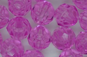 10mm Facet Beads Transparent; Light Amethyst 25g (approx 50p) 10mm Facet Beads Transparent; Light Amethyst 25g (approx 50p)
