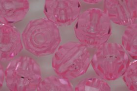 10mm Facet Beads Transparent; Soft Pink 25g (approx 50p) 10mm Facet Beads Transparent; Soft Pink 25g (approx 50p)