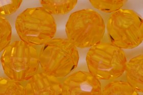 10mm Facet Beads Transparent; Sun Gold 25g (approx 50p) 10mm Facet Beads Transparent; Sun Gold 25g (approx 50p)