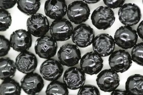 6mm Opaque Rosebuds; Black 250g 6mm Opaque Rosebuds; Black 250g