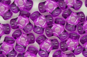 Tri Beads Transparent; Dark Amethyst 25g (approx 125p) Tri Beads Transparent; Dark Amethyst 25g (approx 125p)