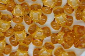 Tri Beads Transparent; Dark Topaz 25g (approx 125p) Tri Beads Transparent; Dark Topaz 25g (approx 125p)