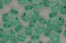 Tri Beads Transparent; Green Aqua 25g (approx 125p) Tri Beads Transparent; Green Aqua 25g (approx 125p)