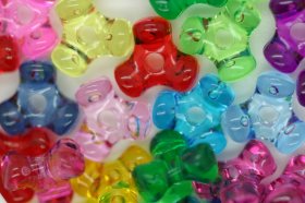 Tri Beads Transparent; Multi 25g (approx 125p) Tri Beads Transparent; Multi 25g (approx 125p)