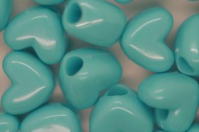 Vertical Heart Opaque; Light Turquoise 25g (approx 48p) Vertical Heart Opaque; Light Turquoise 25g (approx 48p)