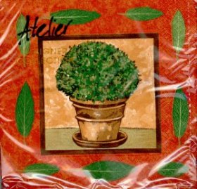 DecoArt Decor Napkin Potted Bush. 20p. DecoArt Decor Napkin Potted Bush. 20p.